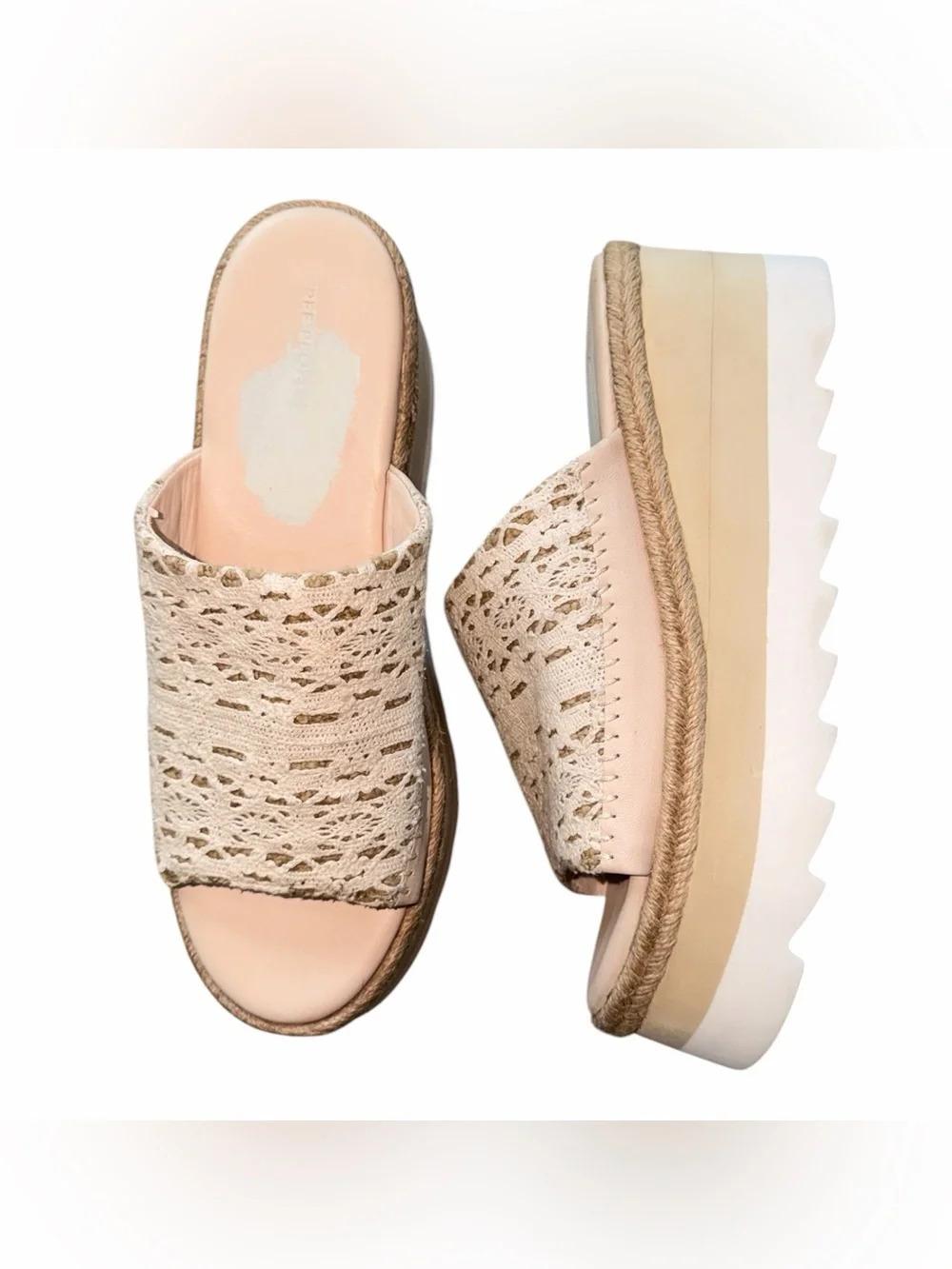 NEW Free People Santorini Platform Slide Sandal (Women) 10M, PLASTER READ